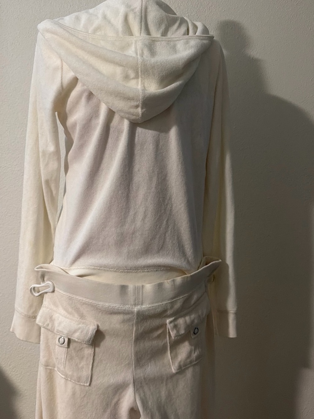 NWT Juicy couture cream terry cloth tracksuit set